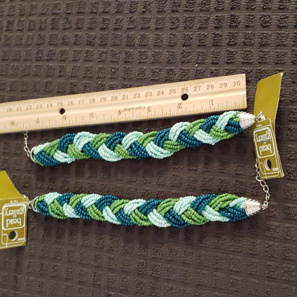 Bracelets  glass beads set of 2 new